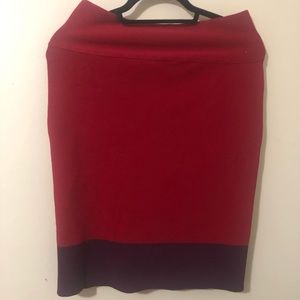 Express two tone stretch skirt